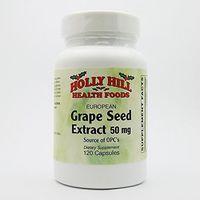Holly Hill Health Foods, European Grape Seed Extract 50 MG, 120 Capsules