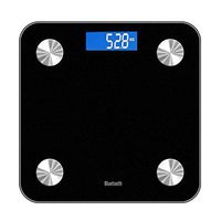 WskLinft Body Fat Scale, Smart Body Fat 13-Index Monitor LED Display Bluetooth BMI Fitness Weigh Scale Black