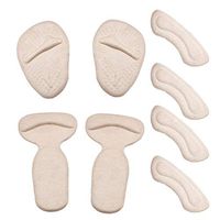 Viewm Heel Cushion Inserts 8pcs for Women Heel Grips Cushion Insert Pads for Shoes Ball of Foot Cushion Reusable Soft High Heel Liners Beige