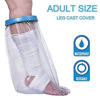 Short Lower Leg Foot Ankle Boot Adult Bandage Waterproof Protector Cast Shower Cover Keep PICC Line Wound Injury Dry Bath Swim Seal Watertight Water Protection Reusable Medical Supplies