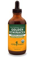Herb Pharm Certified Organic Golden Echinacea Liquid Extract for Immune System Support, Organic Cane Alcohol, 4 Ounce