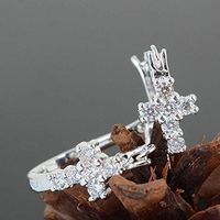 1set Buckle Plated Thin Women Dangle Lady Cross Hoop 1 Pair Stud Earrings Fashion Best Jewerly Fine Design Womens Cheap Designer Pendant Girls Pretty Bangle