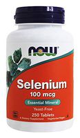 Now Foods, Selenium, Yeast Free, 100 mcg, 250 Tablets (2 PACK)