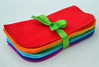 Washable Flannel Napkins 8x8 1 Ply Rainbow 10 Pack