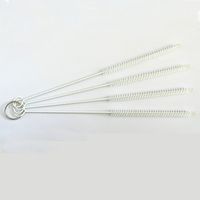 AoQun Drinking Straw Brush Set White Color ,4pcs 9mm Cleaner For Stainless Steel Tumbler Straws