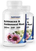 Nutricost Echinacea & Goldenseal Root, 500mg, 240 Capsules (2 Bottles) - High Quality Veggie Caps, Non GMO, Gluten Free