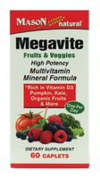 Mason Natural Vitamin Megavite Fruits and Veggies Mineral Formula, 60 Count