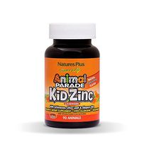 NaturesPlus Animal Parade Source of Life KidZinc Lozenges - Tangerine Flavor - 90 Animal Shaped Tablets - Chelated Zinc Immune Support Supplement - Vegetarian, Gluten-Free - 90 Servings