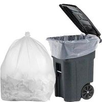 PlasticMill 100 Gallon Garbage Bags: Clear, 1.3 Mil, 67x79, 1 Bag (Sample).