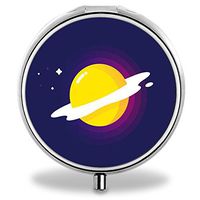 Egg Pill Case, Round Stainless Drug Organizer Container Medicine Cover for Pocket Daily&Weekly