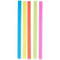 BWS 8 1/2" Colossal Neon Unwrapped Straw, Case of 4000