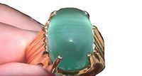 Cats Eye Green Calcite 11.71ct is a Known Stress Reliever and is Useful for Bone,Ligament and Joint Issues