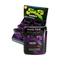 TeaZa Energy Smokeless Tobacco Alternative (8 pk. Black Cherry - Flip Tops) Quit Chewing and Dipping Tobacco Snuff - Nicotine Free Herbal Energy Pouch - Flavored Tobacco Free Chew - Black Cherry