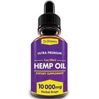 BIODENS Hemp Oil Drops, 10 000 mg, Natural CO2 Extracted, 100% Organic, Pain, Stress, Anxiety Relief, Reduce Insomnia, Vegan Friendly, Zero CBD, Zero THC
