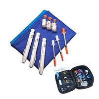 Medicool Poucho Diabetic Wallet+Daily Diabetic Organizer Bundles | PXLP+DAILYBundle-Blue