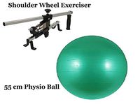 ACCO Shoulder & Supination-Pronation Exercises Axail Shoulder Wheel with 55 cm Physio Gym Ball Combo