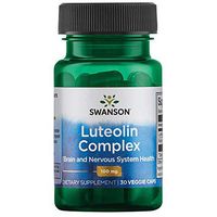 Swanson Luteolin Complex with Rutin Cognitive Enhancer Brain Support Memory Mood Longevity Supplement 100 mg 30 Veggie Capsules