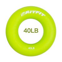 RitFit Hand Strengthener Grip Rings,Hand Strengthener Exercisers - Quickly Increase Your Hand, Finger, Wrist, and Forearm Strength - No Squeaky Noise (GREEN-40LB)