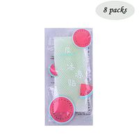 Cool Stickers, 8 Pcs Cooling Artifact, Cartoon Students, Cute Ice Stickers, Summer Military Training, Heatstroke, Mobile Phone, Antipyretic Stickers（Pink)