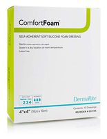 Dermarite Industries Comfort Foam, Foam with Silicone, 4x4, 10 Count