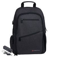 Large Lightweight Water-Resistant 19" Laptop Backpack-for School, Travel & Recreation, for Men & Women (Charcoal Black)