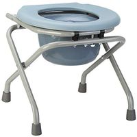 YXIUER Folding Commode Portable Toilet Seat - Bedside Commode Chair - Comfort Chair Perfect for Camping, Hiking, Trips, Construction Sites, and More