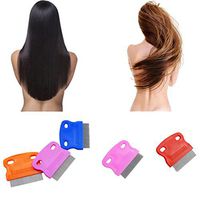 Amiley Lice Comb, Professional Stainless Steel Louse and Comb for Head Lice Treatment (random)