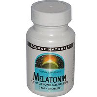 Melatonin for Occasional Sleeplessness 3mg by Source Naturals - 60 Tablets