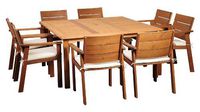 Amazonia 9-Piece Nelson Eucalyptus Square Dining Set