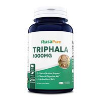 Triphala 1000mg Max Strength 180 Capsules (Non-GMO) - Supports Natural Internal Detox, Healthy Digestion - Rejuvenates Tissues - Natural Antioxidant