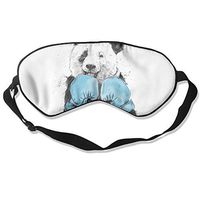 WUGOU Sleep Eye Mask Boxing Panda Lightweight Soft Blindfold Adjustable Head Strap Eyeshade Travel Eyepatch