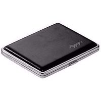 Personalized Black Leather Cigarette Case Engraved Free - Ships from USA