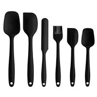 Wabaodan Silicone Spatula Set, Heat Resistant Scrapers, Non-stick Rubber Spatulas Spoon, Smart Kitchen Baking Tools with Stainless Steel Core, 6 Pieces Silicone Cooking Utensils Set