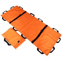 XRong Oxford Folding Soft Stretcher with 12 Handles Waterproof Emergency Rescue Back Stretch with Storage Bags for Hospital,Clinic,Home,Sports Venues,Weight Capacity 350 lbs (Orange)