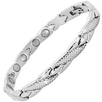 Womens Magnetic Bracelets-All Sizes-Health Bracelets for Arthritis Pain Relief Carpal Tunnel Tendonitis Tennis Wrist Elbow Joint-Healing Bracelet-SSM (8 in / 20.5 cm)