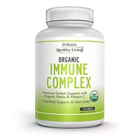 Organic Immune Complex Immune Boosting Herbal Supplement with Ingredients Including: Elderberry, Vitamin C from Amla, Oregano, Ginger and More! USDA Certified Organic & Non-GMO 120 Tablets.