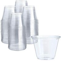 130 COUNT 100% Biodegradable Compostable 9 oz Clear Plastic Disposable Cups Premium Crystal Clear PET Cup (No Lids) for Cold Drinks Iced Coffee Tea Juices Smoothies Slush Soda Cocktails Sundae