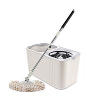 MOP Spinning and Bucket Cleaning Set Wet and Dry Dual Use 180 Degree Spinning Double Drive Household