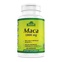 ALFA VITAMINS Pure Maca 1,000 Mg - Maca Root 60 Capsules- Promotes Immune Function, Positive Mood and Reduce Fatigue, Focus and Brain Health - Herbal Supplement - 60 Capsules