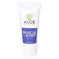 Aloe Infusion Muscle & Joint Cream - Powerful Extra Strength Pain Relief - Soothes Muscles, Joints, Stiffness, Cramps & Inflammation - Organic Aloe Vera, Glucosamine, MSM, Peppermint Extract (1.7oz)