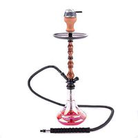 JYH-U Finished Hookah Set, Modern Wood Grain and Aluminum Alloy Hookah, Thermal Management System Hookah Bowl and 1 Hookah Hose