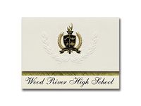 Signature Announcements Wood River High School (Hailey, ID) Graduation Announcements, Presidential style, Basic package of 25 with Gold & Black Metallic Foil seal