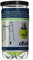 Drive Medical Walker Rear Tennis Ball Glides with Tennis Ball Can Tennis Ball Glide Set with Two Set of Additional Glide Pads