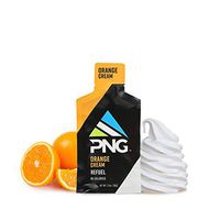 PNG Sports Refuel Energy Gel Pack - Endurance Energy Gels, Isotonic, Energy Nutrition Gel with Electrolytes, No Caffeine - Orange, 24 Pack