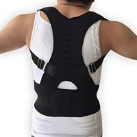Adult Back Corset Orthopedic Posture Corrector Vest Spine Belt Lumbar Back Correction for Men Women,Black,L