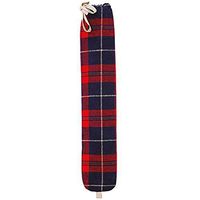 Aroma Home So Long Red Tartan Brushed Cotton 2 Litre Long Hot Water Bottle - High Quality