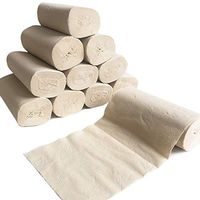 10 Rolls Natural Bamboo Toilet Paper 4 Layers Soft Unbleached Bath Tissue, Quality Roll Papers Highly Absorbent for Washroom Kitchen or Restaurant (1Pack,10rolls)