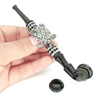 ASNTA Believes That You Need a Beautiful Animal Tube as a Gift, with 1 Storage Bag and 10 Stainless Steel mesh Filters. (Black)