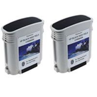 Amsahr 940XLBK(C4906AN) Remanufactured Replacement HP Ink Cartridges for Select Printers/Faxes - 2 Pack, Black