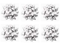 PMU Star Gift Bows 6 Inch White (6/Pkg) Pkg/1